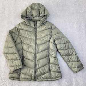 Charter Club Womens Packable Hooded Puffer Sage - XL