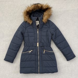 MARILYN & ME FAUX FUR TRIM HOODED - JR SMALL