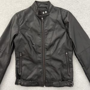 MARILYN & ME FAUX LEATHER JACKET-XS