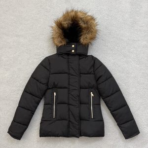 MARILYN & ME FAUX FUR TRIM HOODED - JR XS